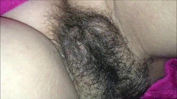 Hot Jizz All Over her Hairy Bush